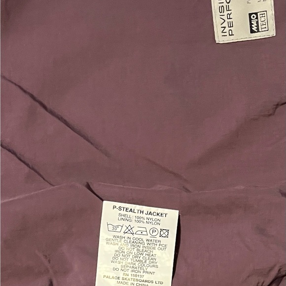 Palace P-Stealth Purple Metallic Camo Logo Print jacket size XL - Picture 8 of 9